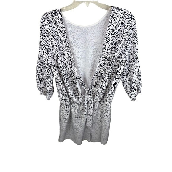 Zara Women Dresses Jumpsuits & Rompers MED White Polka Dot Open Tie Back - Picture 2 of 3